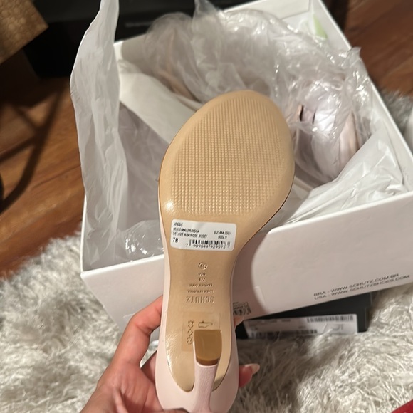 Schutz Jessie Leather Ankle-Wrap Sandals - Picture 9 of 9